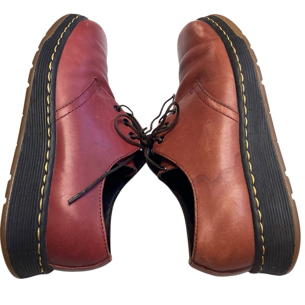 Doc Marten Shoes Women Sz 6 Red Cavendish Oxfords Air Wave Leather - Picture 7 of 10